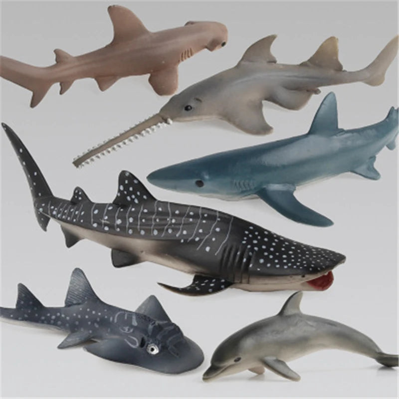 Ocean Animal Model Toys Set with Whale Shark and Sea Turtle - ToylandEU