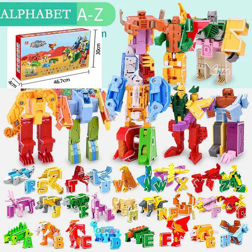 26 letter A-Z Alphabet Animal Dinosaur Warrior Deformation Action ToylandEU.com Toyland EU