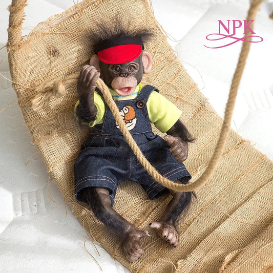 Handmade Reborn Orangutan Doll 40cm Collectible Art - ToylandEU