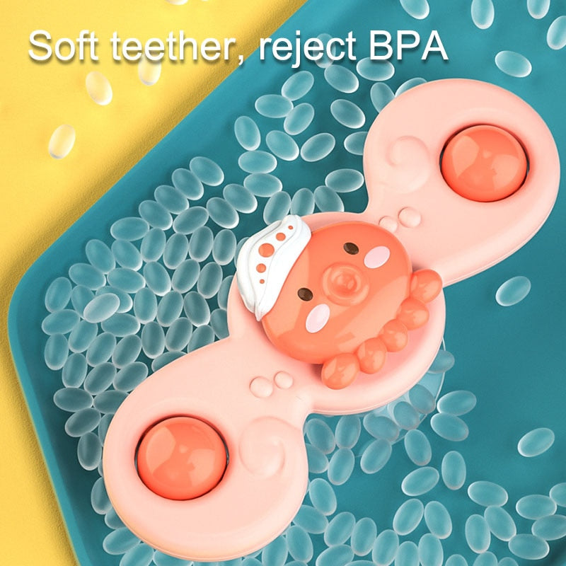 Montessori Sucker Spinner Bath Toy for Kids with Suction Cup - ToylandEU