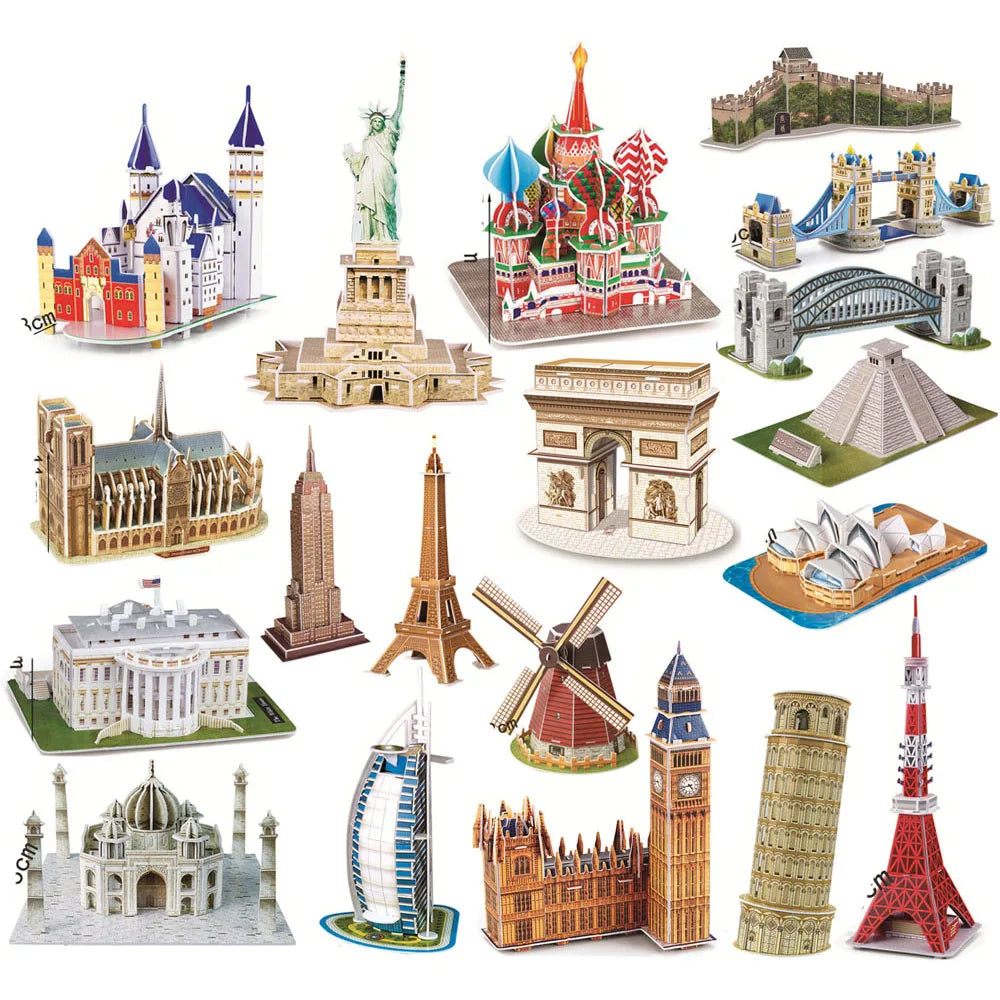 3D Puzzle | World Famous Architecture Buildings | 40 Styles Collection | Ages 6+