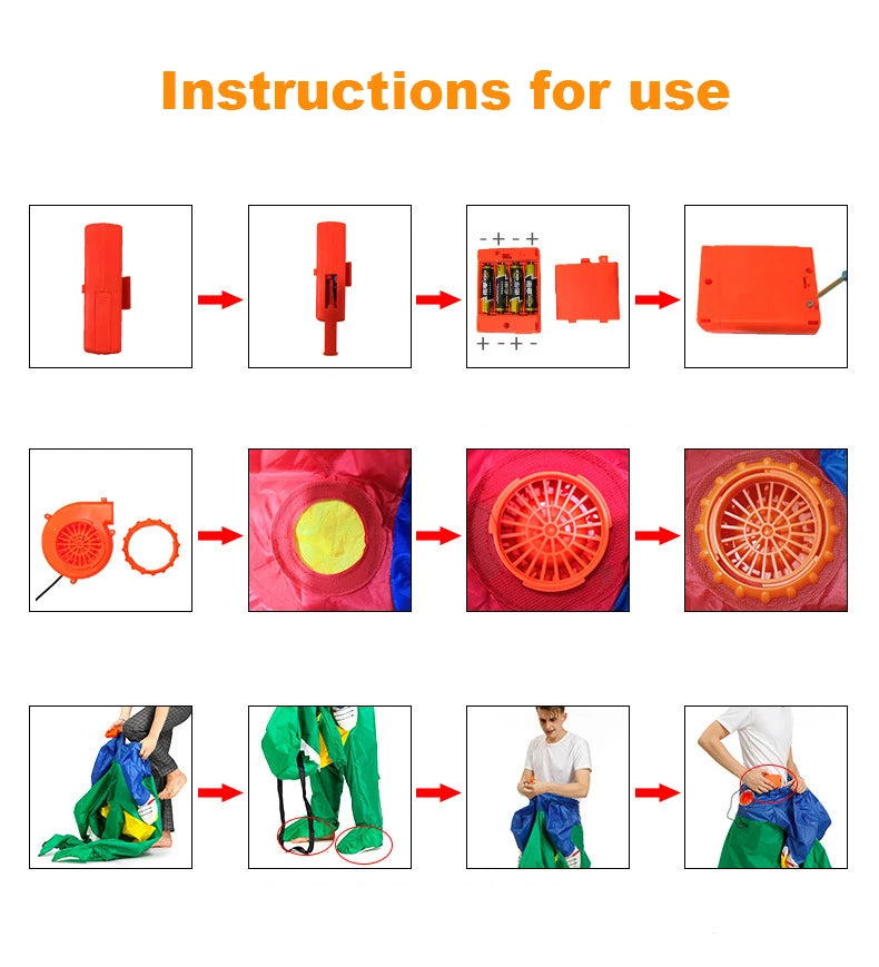 Inflatable Dinosaur Costume | Unisex Fit | Air Blown | Adult Youth Party Suit