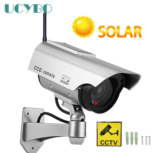 Dummy fake cctv camera solar powered  w/ infared IR led light outdoor - ToylandEU