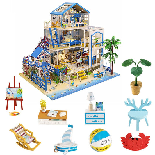 Miniature 3D Wooden Dollhouse Furniture Set - DIY Toy for Creative Play and Imaginative Fun - ToylandEU