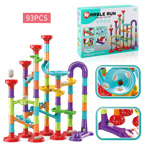 3D Slide Runway Race Building Blocks Electric Marble Run Childrens ToylandEU.com Toyland EU