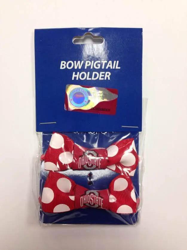  Ohio State Buckeyes Bow Pigtail Holder Current Logo CO -  ToylandEU™
