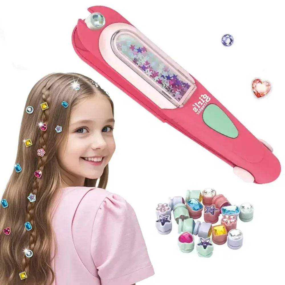 Hair Gem Stamper Kit With Reusable Bling Diamonds For Girls - ToylandEU