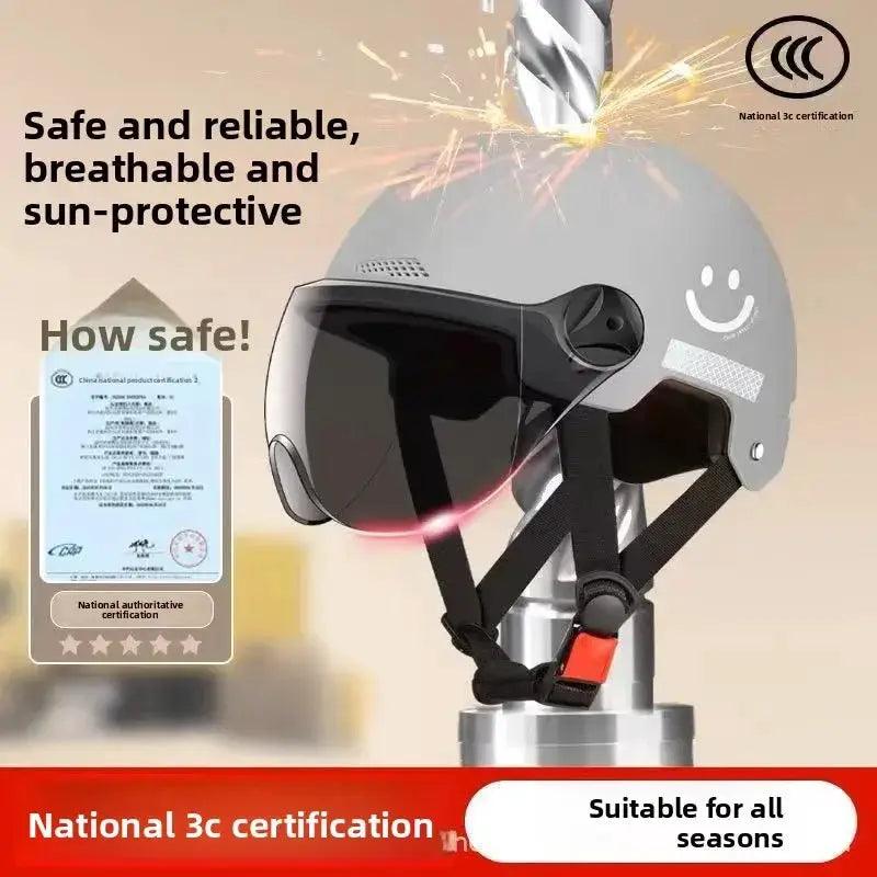  3C Certified Cartoon Half Helmet With Goggles For Bike -  ToylandEU™