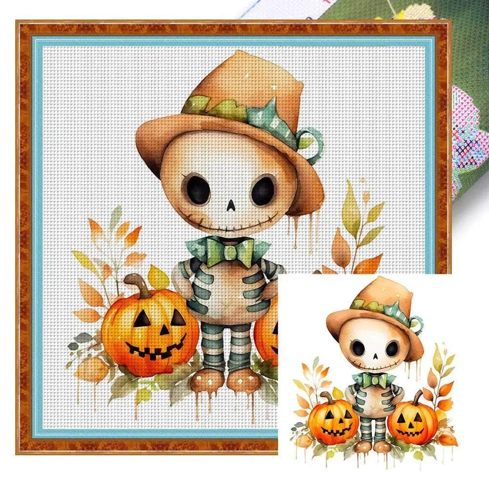  Halloween Cat-Shaped 5D Cross Stitch Kit - DIY Pumpkin Needle Art Craft for Wall Decoration, Perfect 2025 Gift for Adults -  ToylandEU™