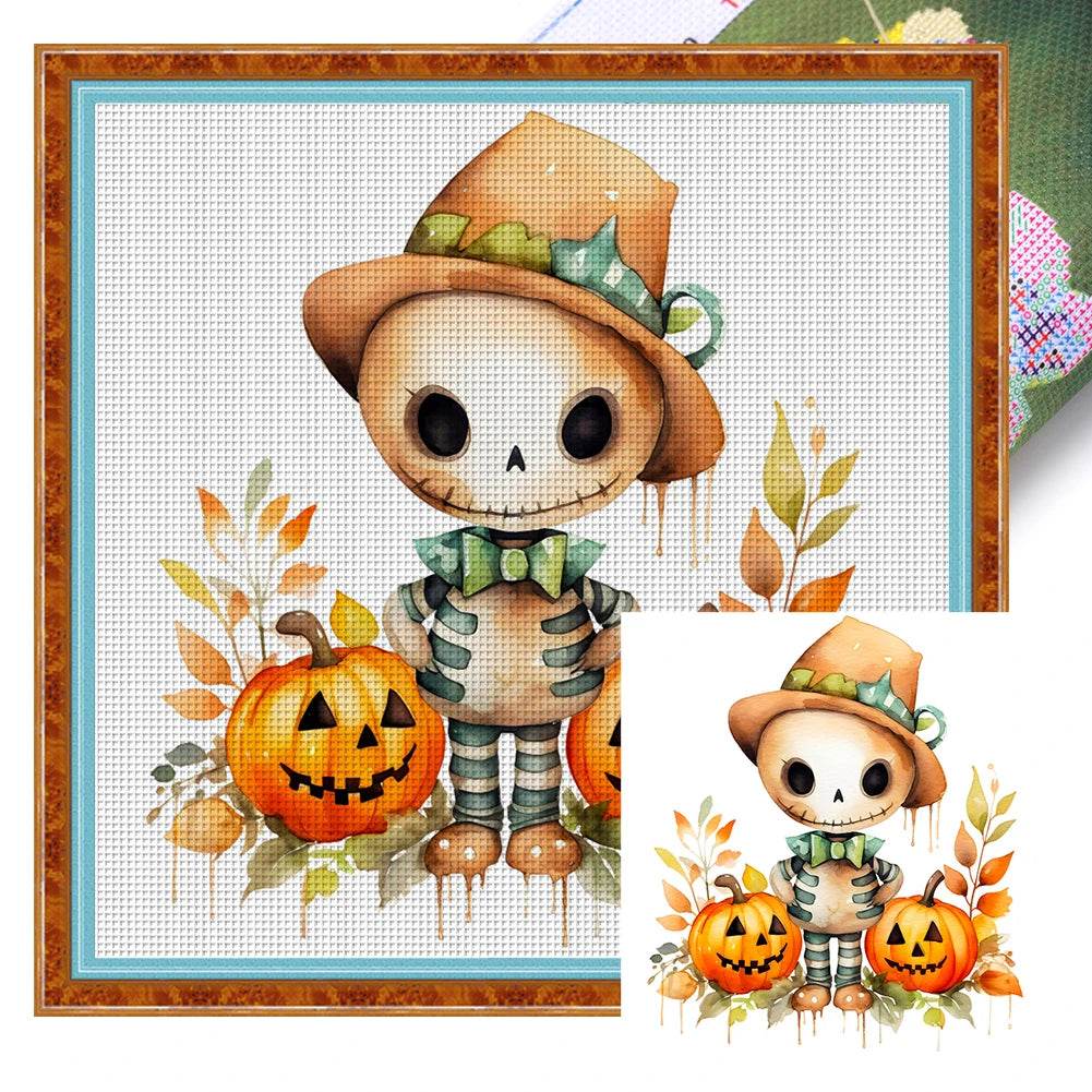 Halloween Cat-Shaped 5D Cross Stitch Kit - DIY Pumpkin Needle Art Craft for Wall Decoration, Perfect 2025 Gift for Adults - ToylandEU