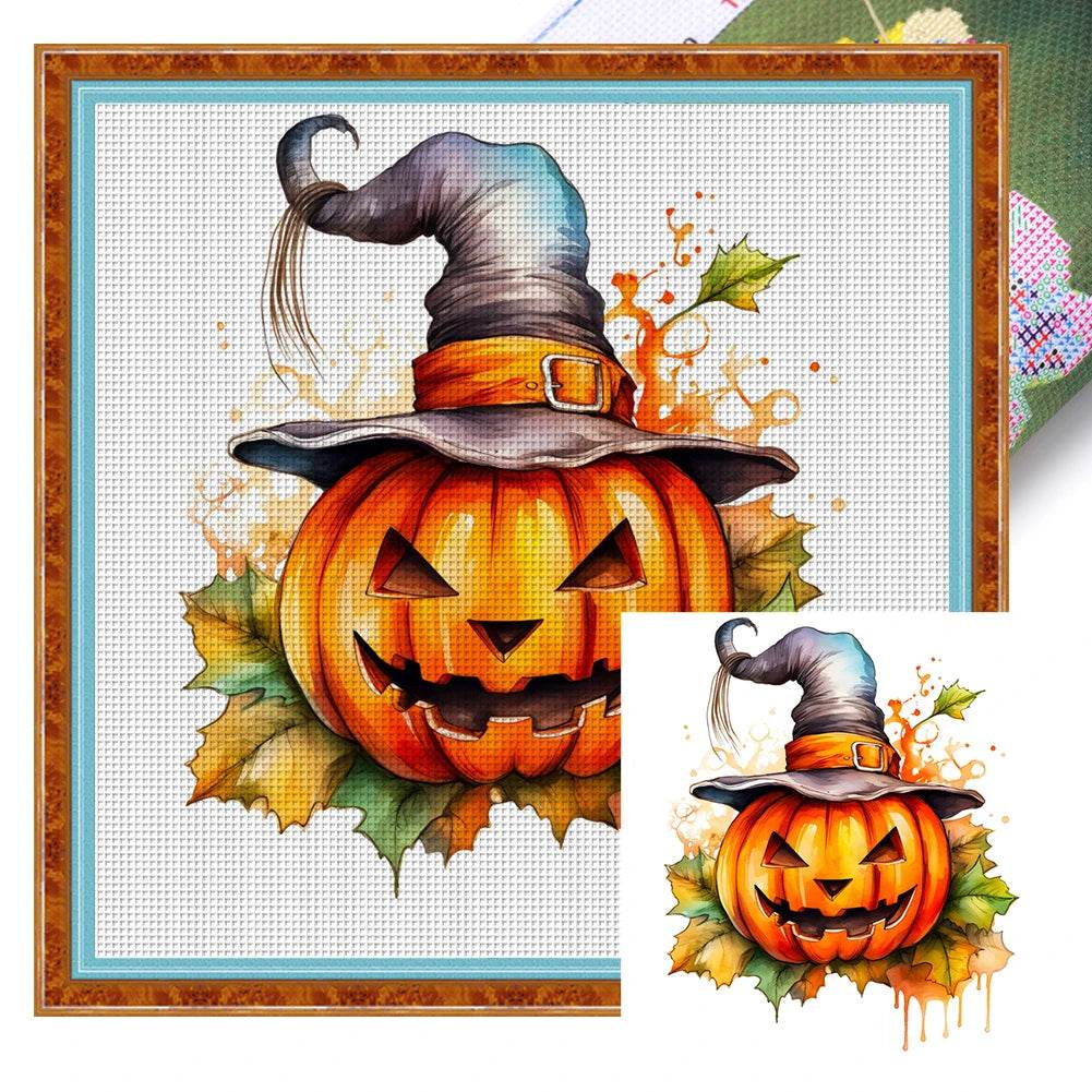 Halloween Cat-Shaped 5D Cross Stitch Kit - DIY Pumpkin Needle Art Craft for Wall Decoration, Perfect 2025 Gift for Adults - ToylandEU