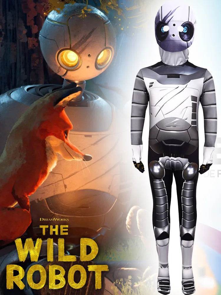 Halloween Cosplay Costumes The Wild Robot Jumpsuit Children Adults Cartoon Dress Up Suit - ToylandEU