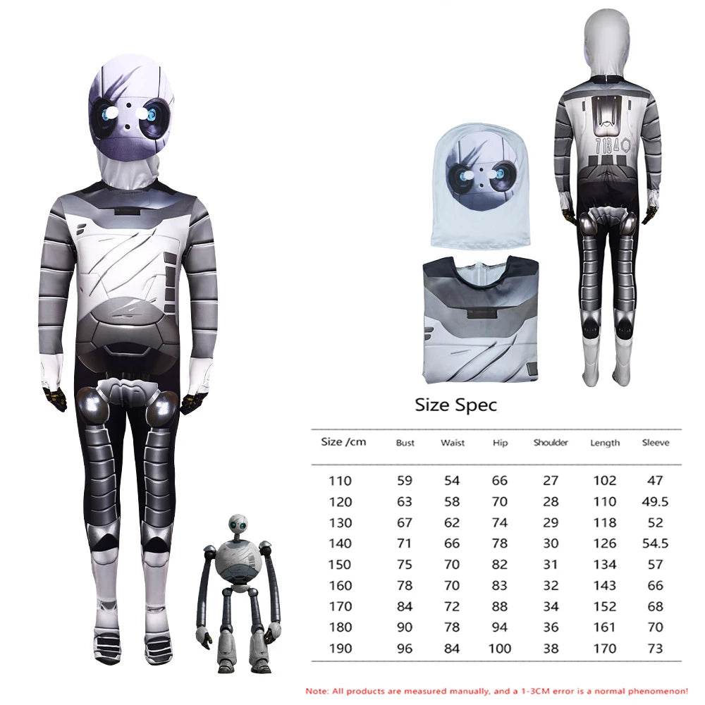 Halloween Cosplay Costumes The Wild Robot Jumpsuit Children Adults Cartoon Dress Up Suit - ToylandEU