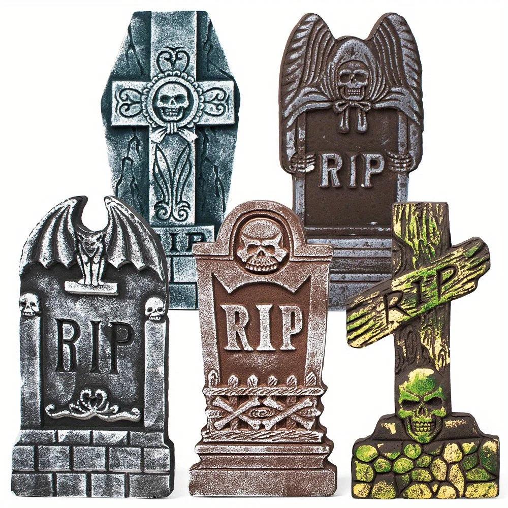 Halloween Foam Tombstones | 17 inch With Metal Stakes | Toylandeu™