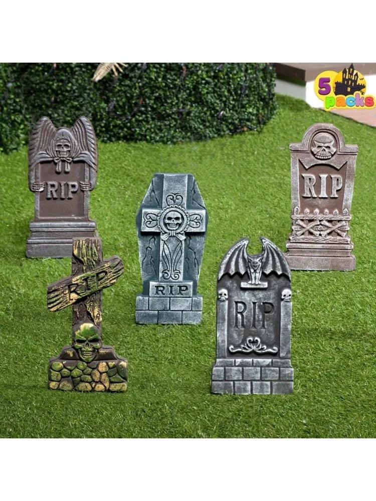 Halloween Foam Tombstones | 17 inch With Metal Stakes | Toylandeu™