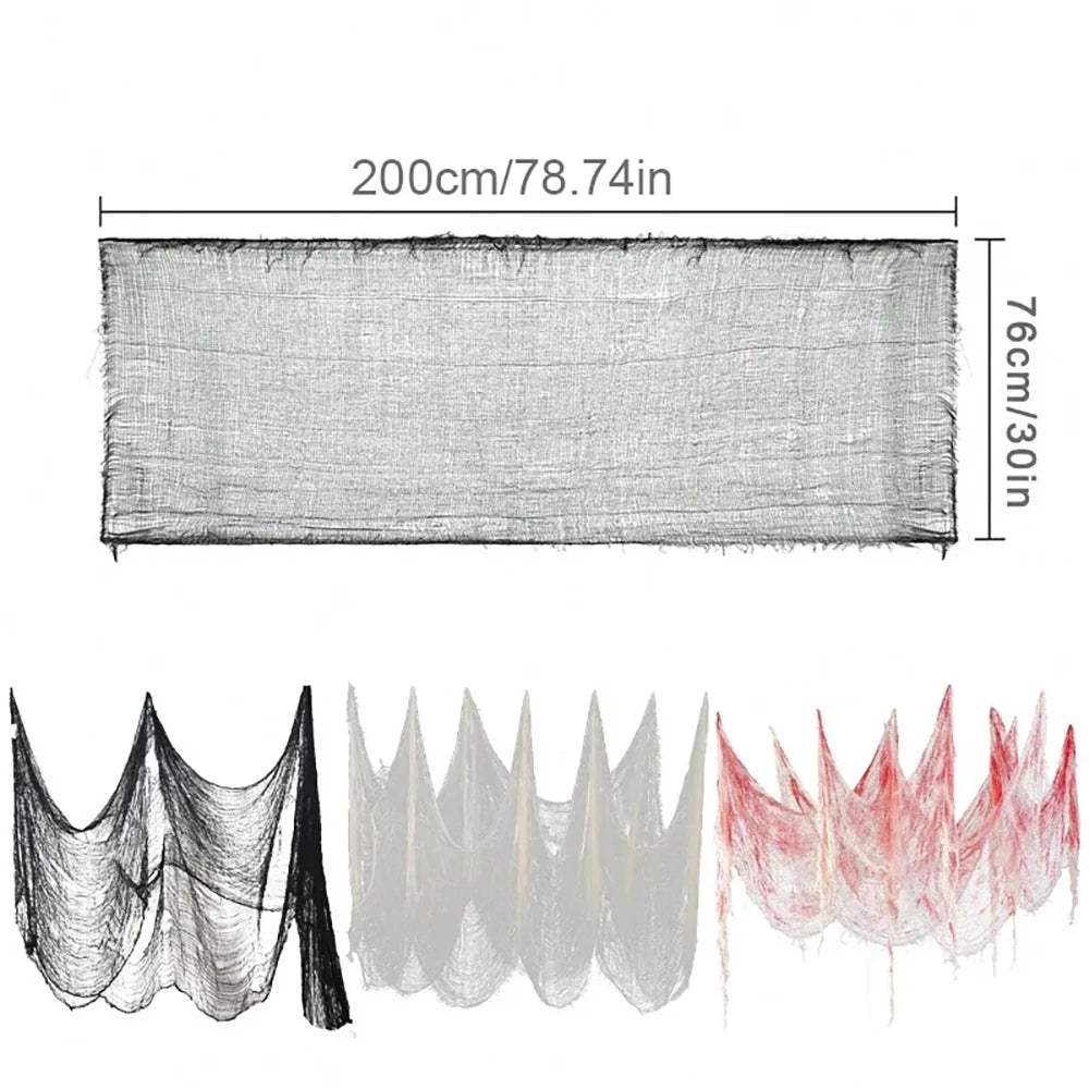 Halloween Gauze Curtain | Blood Stained Pattern | Toylandeu™