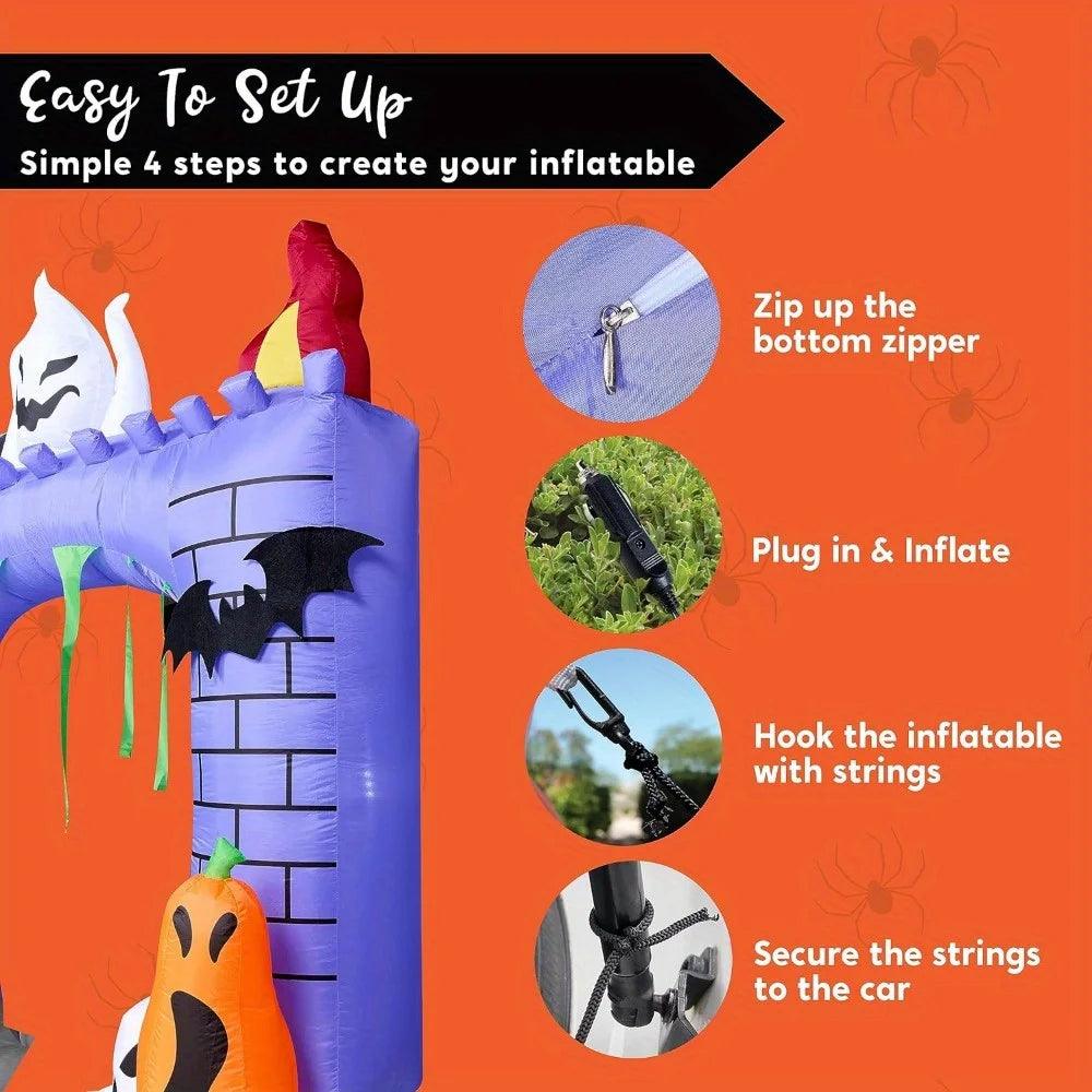 Halloween Inflatable Castle | 6 FT LED | Toylandeu™