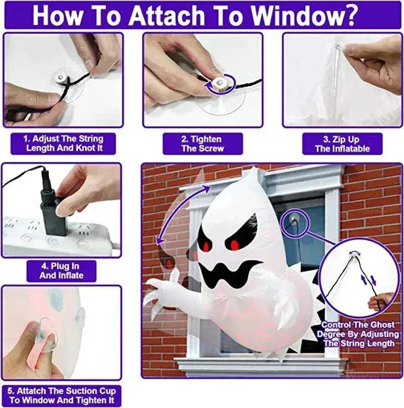  Halloween Inflatable Ghost Outdoor Decoration Fast Inflate -  ToylandEU™
