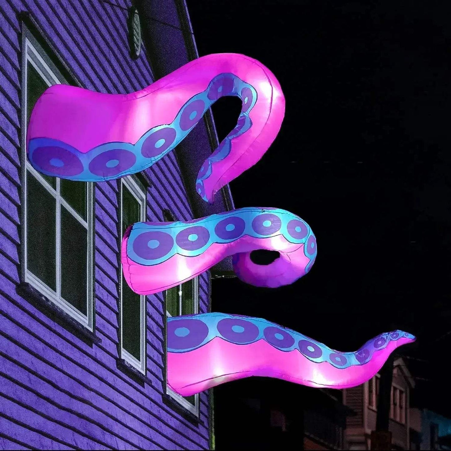 Halloween Inflatable Octopus Tentacles Trio With LEDs For Windows - ToylandEU