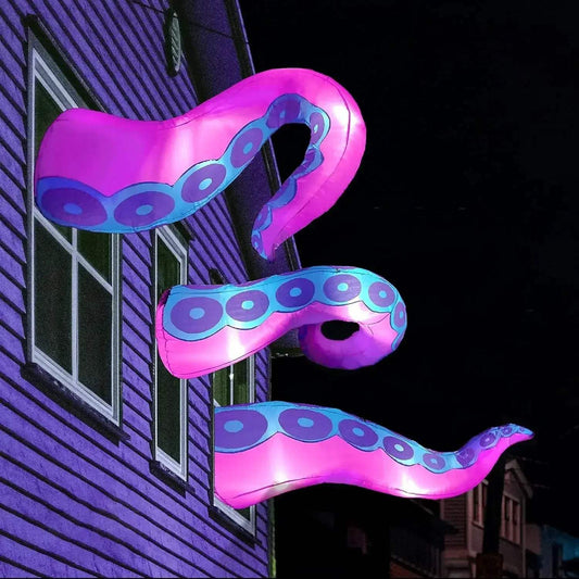 Halloween Inflatable Octopus Tentacles Trio With LEDs For Windows - ToylandEU