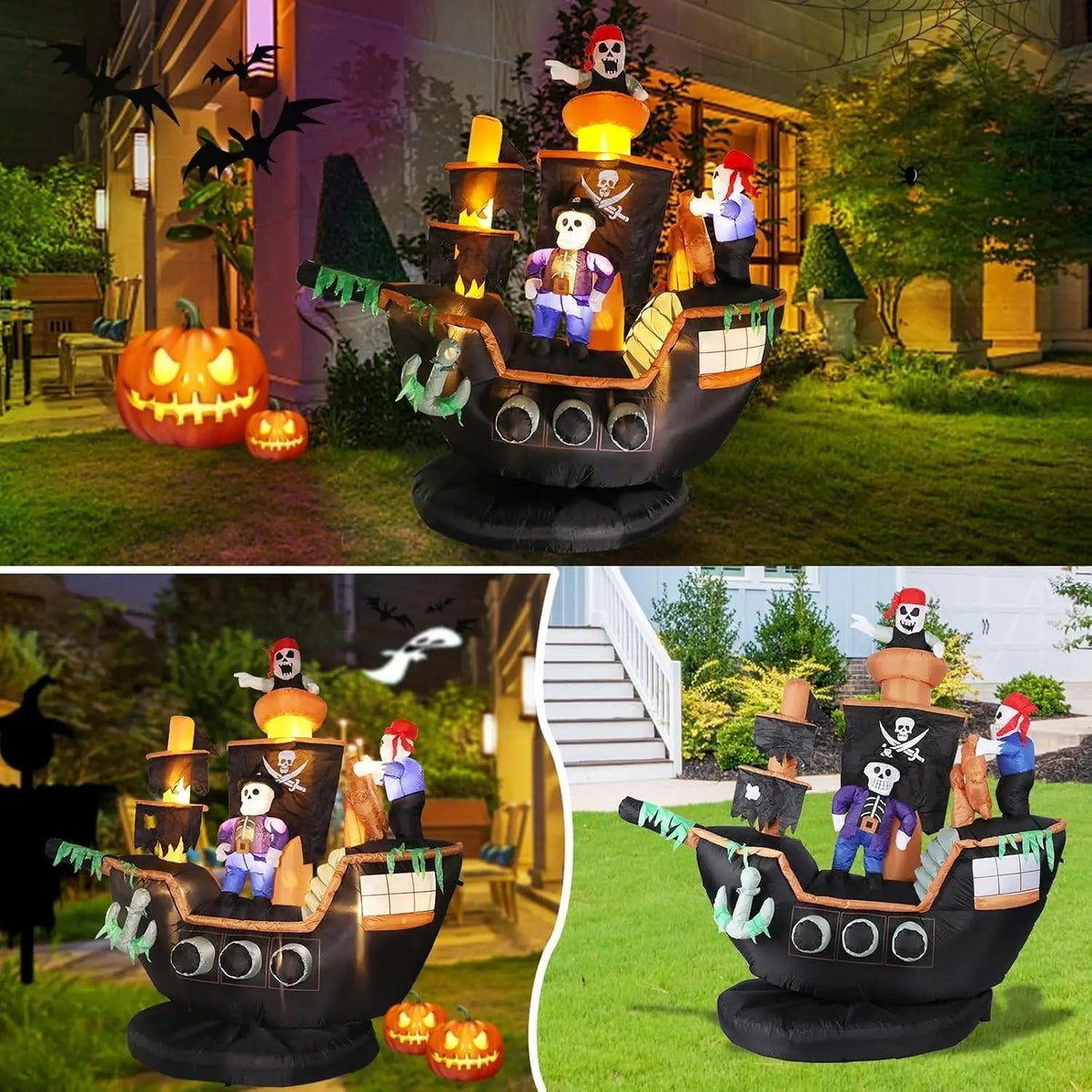 Halloween Inflatable Pirate Ship | 7 Ft Tall | Toylandeu™