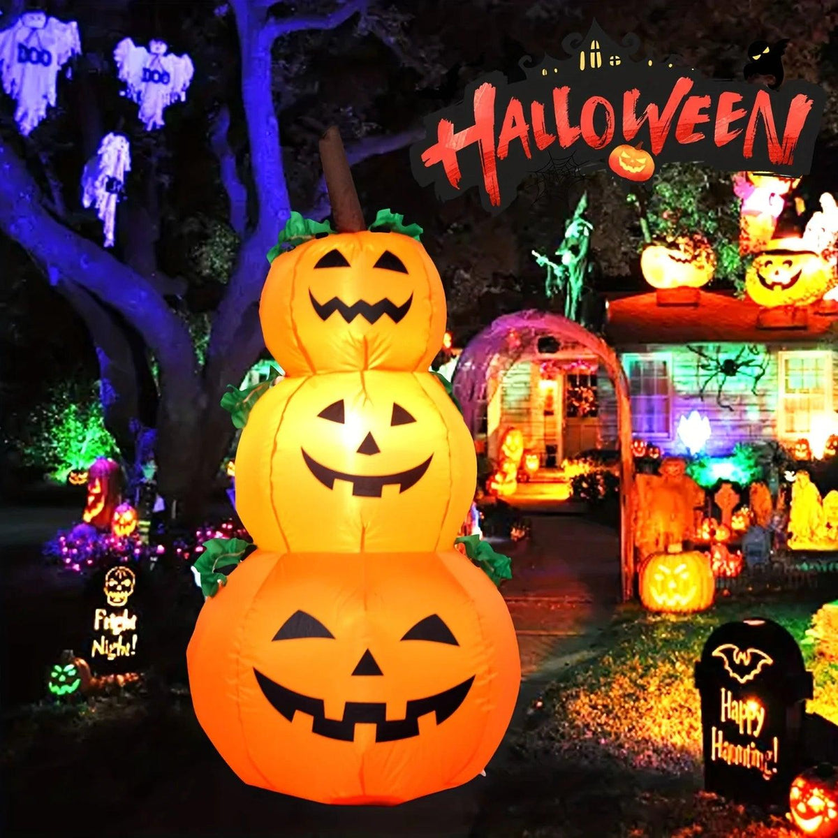 Halloween Inflatable Pumpkin | 3.9 FT LED | Toylandeu™