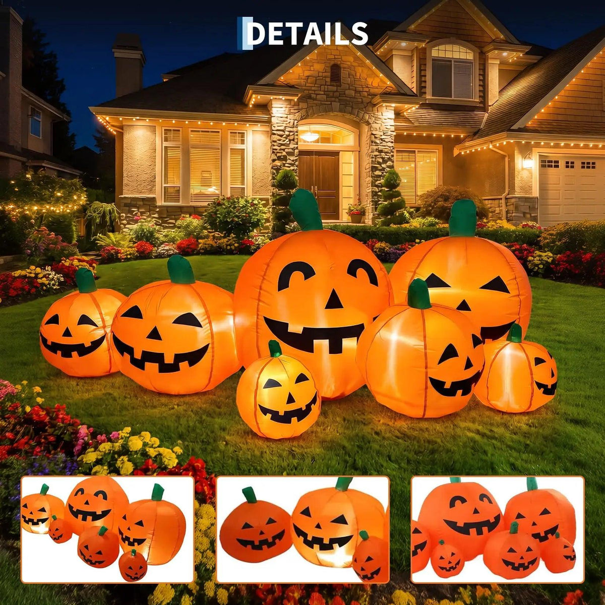 Halloween Inflatable Pumpkin | 7.5Ft Outdoor LED | Toylandeu™