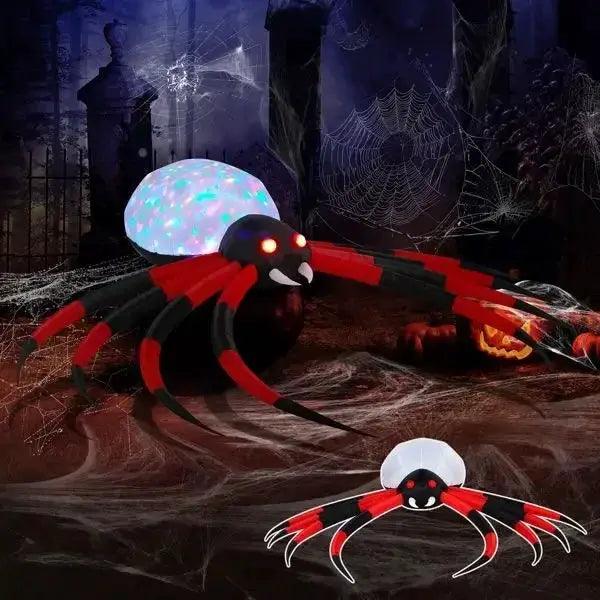  Halloween Inflatable Spider Rotating LED Lights Outdoor -  ToylandEU™