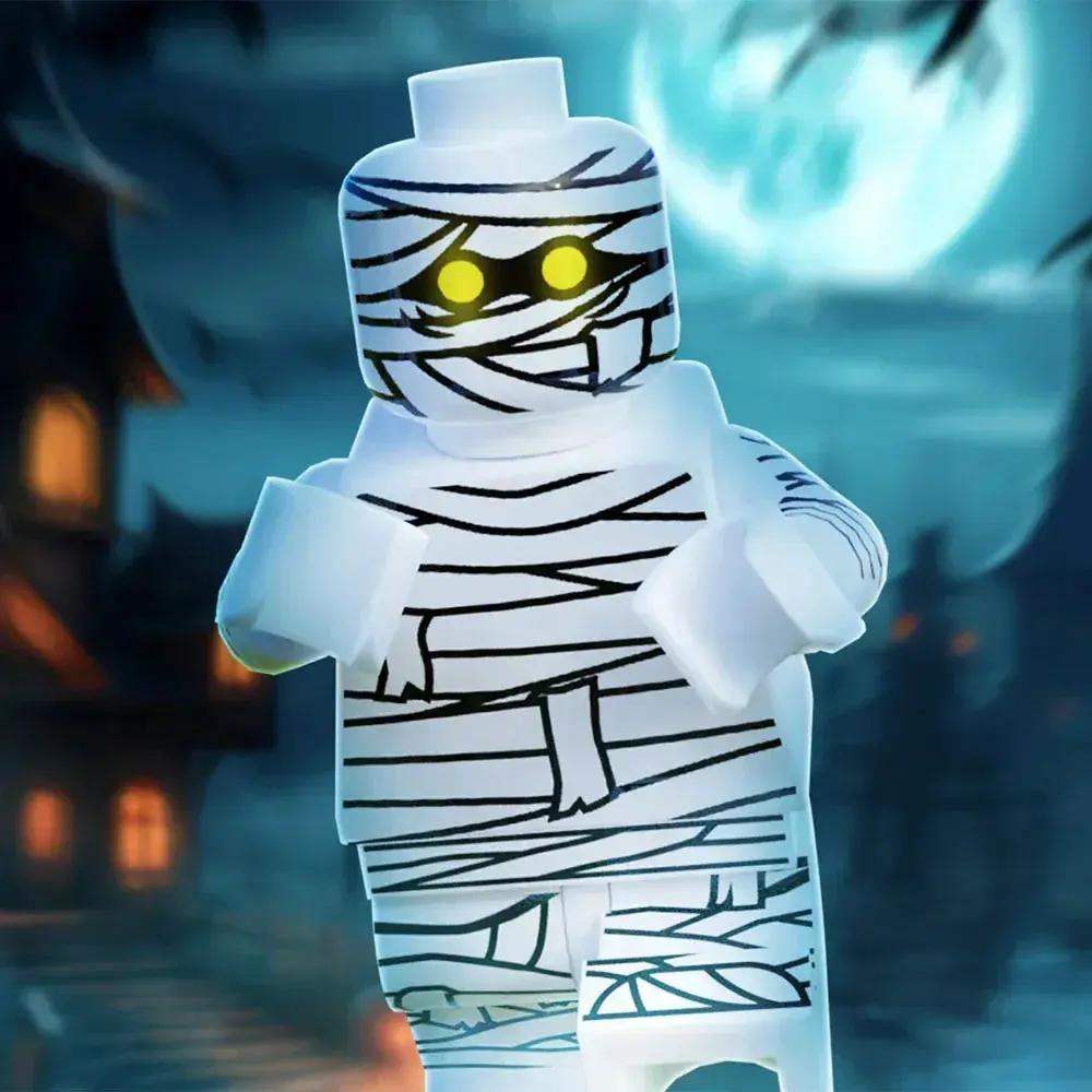 Custom Lego Figure Mummy Built With Authentic Lego Parts For Standard Figure Scale Display - ToylandEU