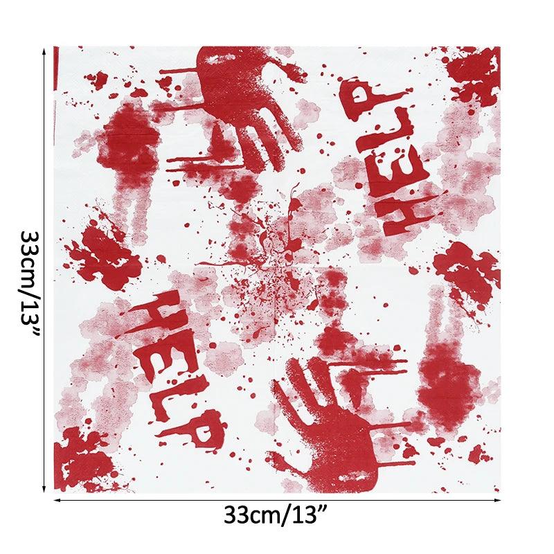 Halloween Paper Plates With Blood Handprint | Toylandeu