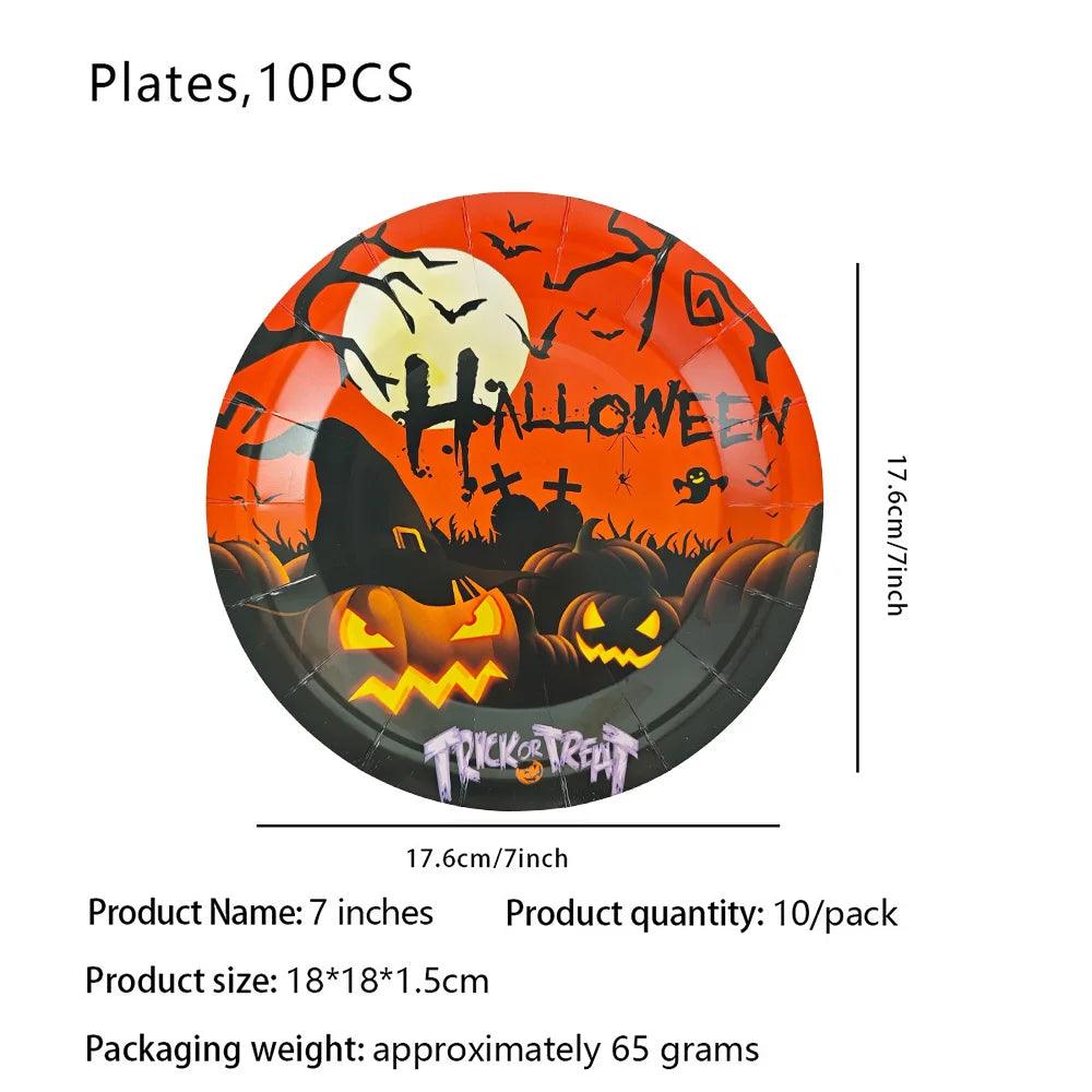 Halloween Party Tableware | Disposable Paper | Toylandeu™