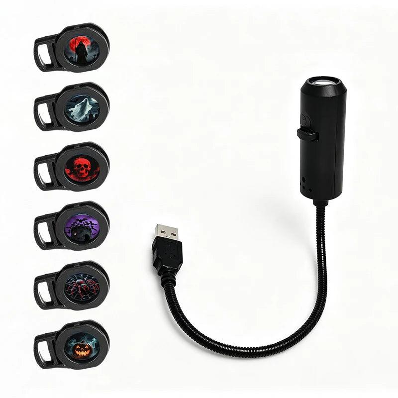 Halloween Projector Light | USB Powered Gooseneck | Toylandeu™