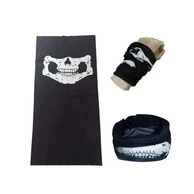 Halloween Skeleton Gloves and Skull Face Mask Set Indoor Outdoor Party Face Cover Scary Horror Atmosphere Props Gift - ToylandEU