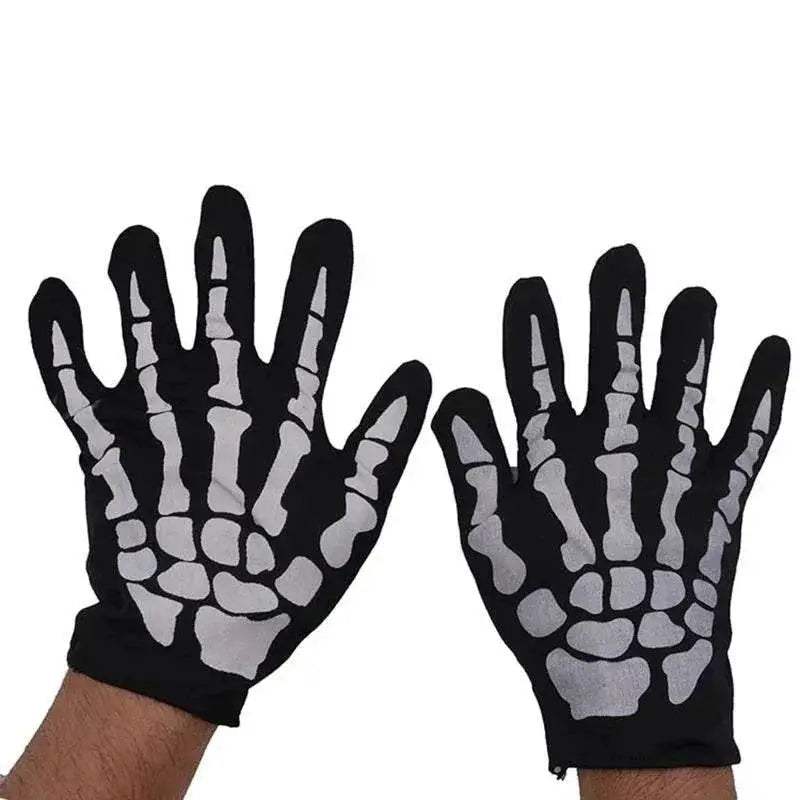 Halloween Skeleton Gloves and Skull Face Mask Set Indoor Outdoor Party Face Cover Scary Horror Atmosphere Props Gift - ToylandEU