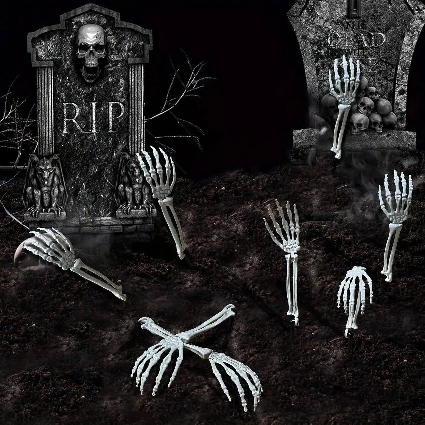  Halloween Skeleton Ground Stakes Durable Plastic Decor -  ToylandEU™
