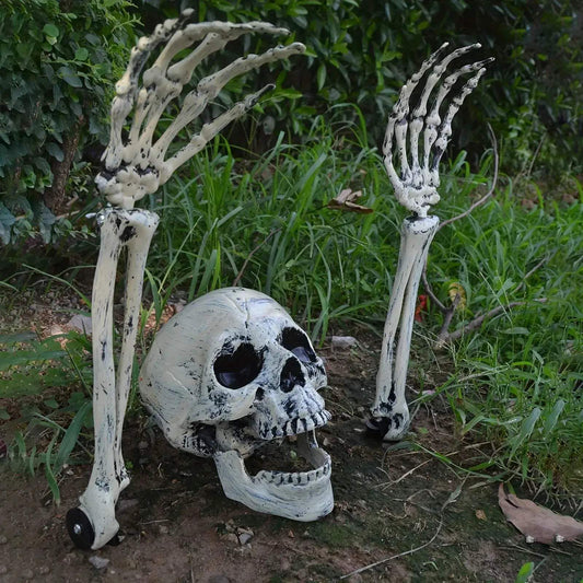 Halloween Skeleton Ground Stakes With Skull And Hand Decor - ToylandEU
