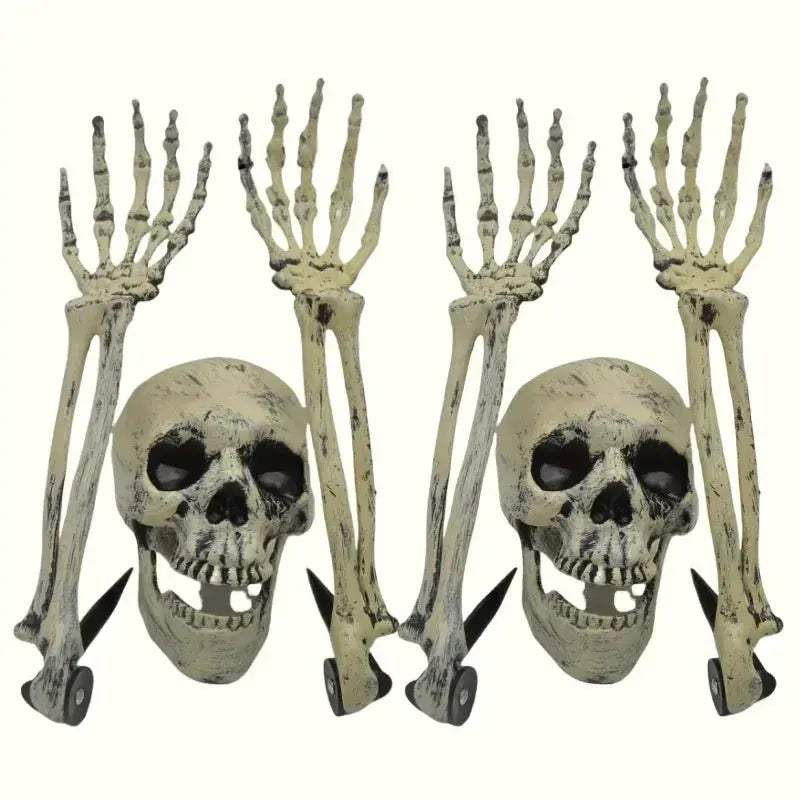 Halloween Skeleton Ground Stakes With Skull And Hand Decor - ToylandEU