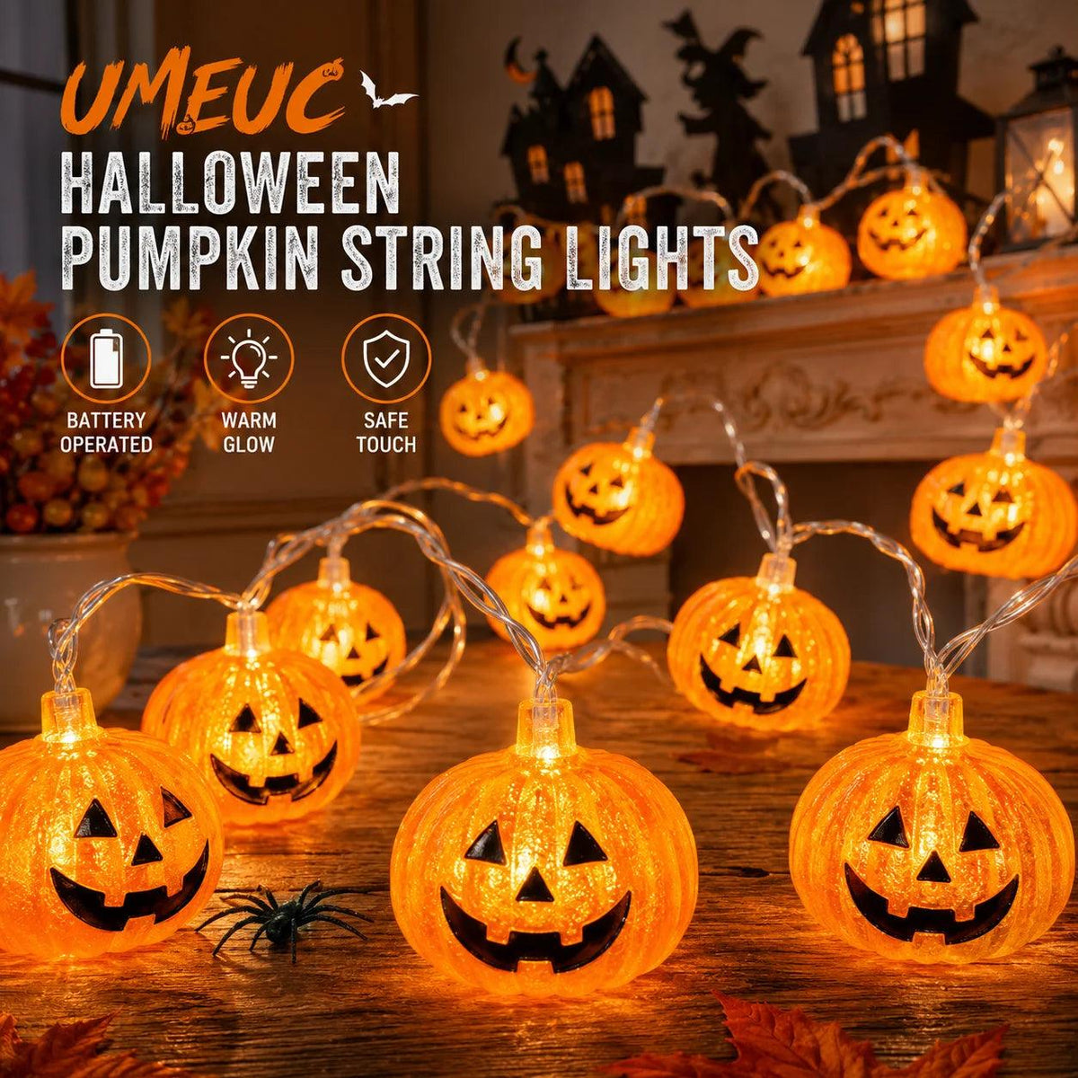Halloween String Lights | 20 LED Warm White | Toylandeu™
