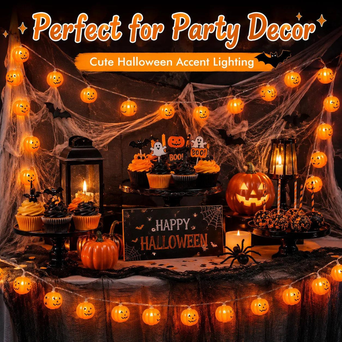 Halloween String Lights | 20 LED Warm White | Toylandeu™