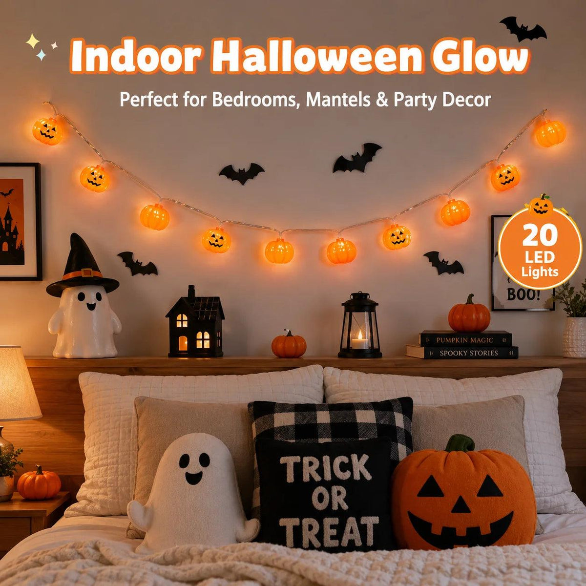 Halloween String Lights | 20 LED Warm White | Toylandeu™