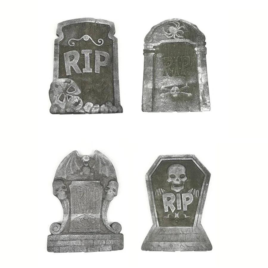 Halloween Tombstone Decor | 4-Piece Foam Set | Toylandeu™