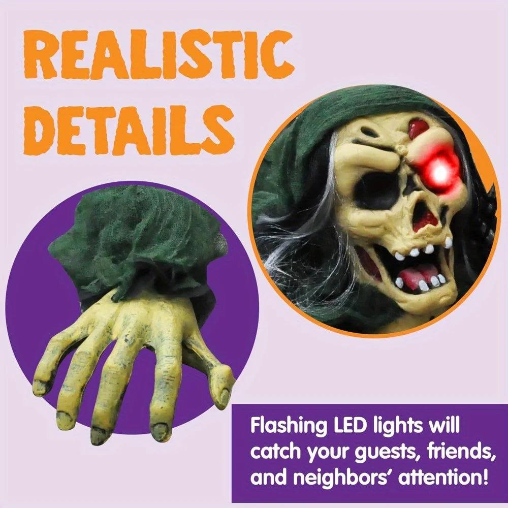 Halloween Zombie Decor | Glowing Eyes & Sound Effect | Toylandeu™