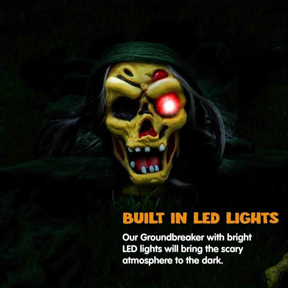 Halloween Zombie Decor | Glowing Eyes & Sound Effect | Toylandeu™
