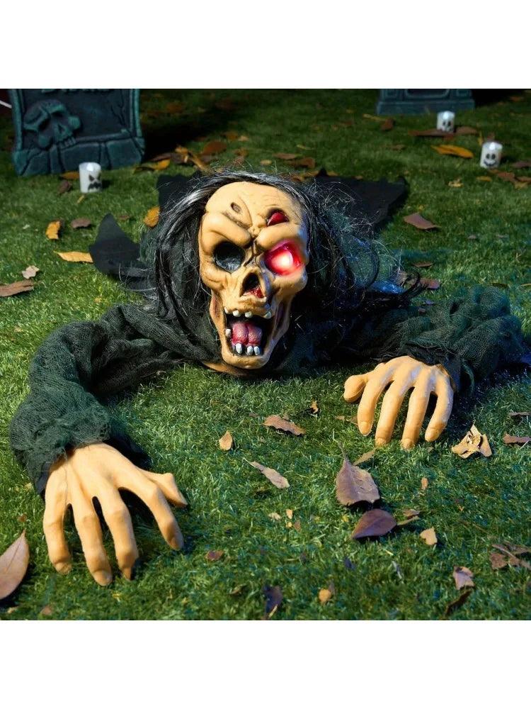 Halloween Zombie Decor | Glowing Eyes & Sound Effect | Toylandeu™