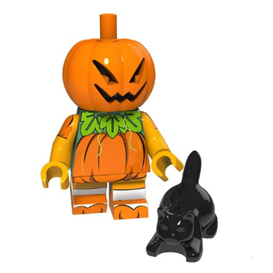 Halloween jack O lantern Lego Minifigures Custom Horror Toys - Minifigure Toys