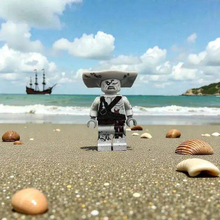 Hammerhead Pirate Minifig With Ocean Worn Detailing - ToylandEU