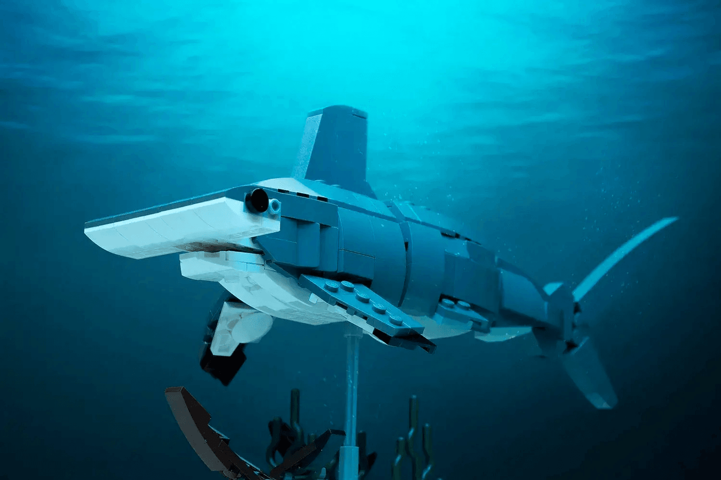 Hammerhead Shark Building Set With LEGO Bricks Collectible - ToylandEU