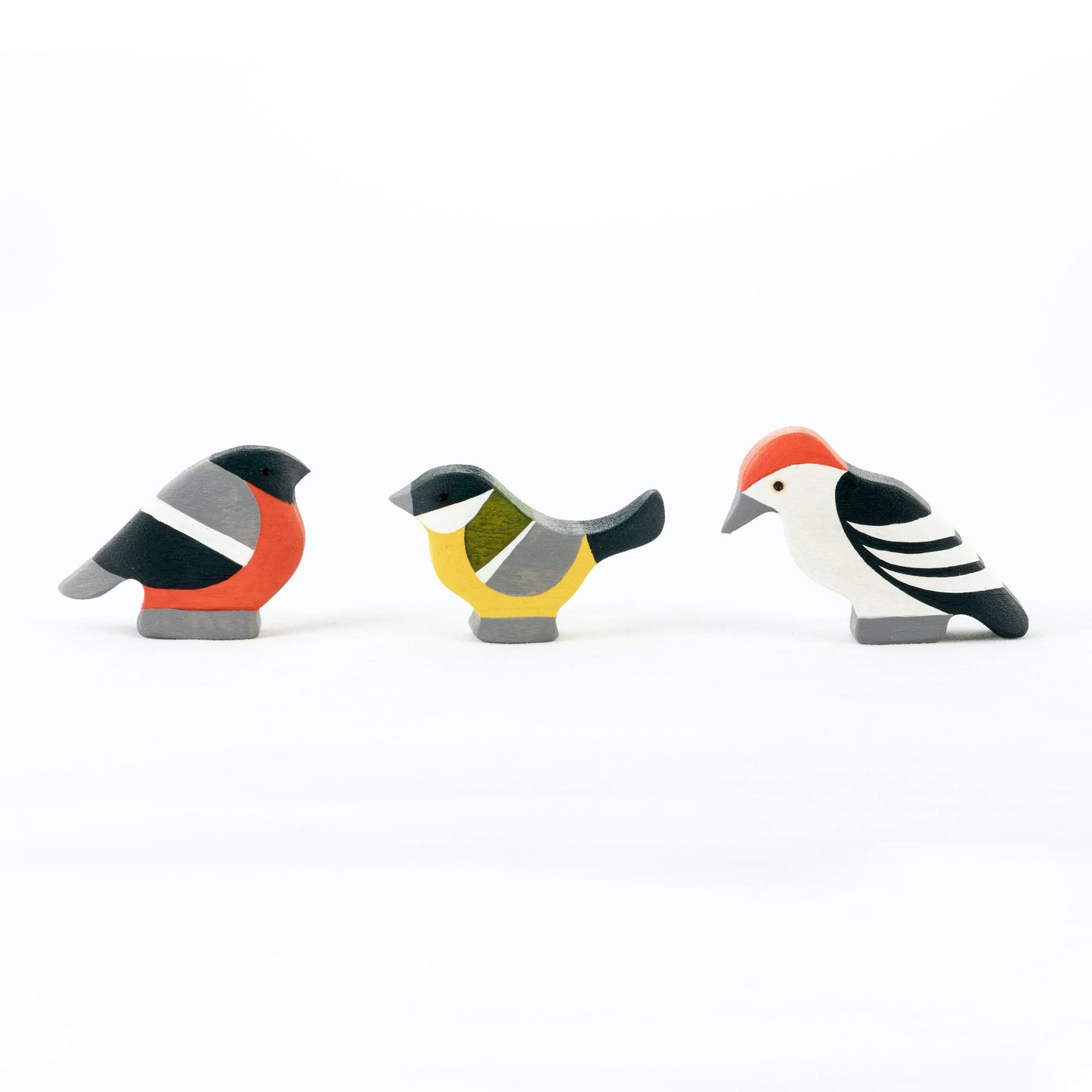 Hand Carved Waldorf Wooden Birds Set For Imaginative Play - ToylandEU