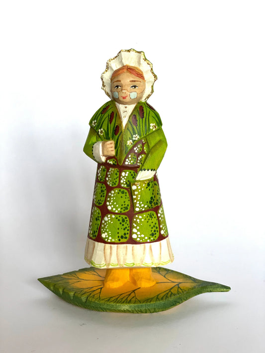 Hand Carved Wooden Christmas Ornament Forest Lady Keepsake - ToylandEU