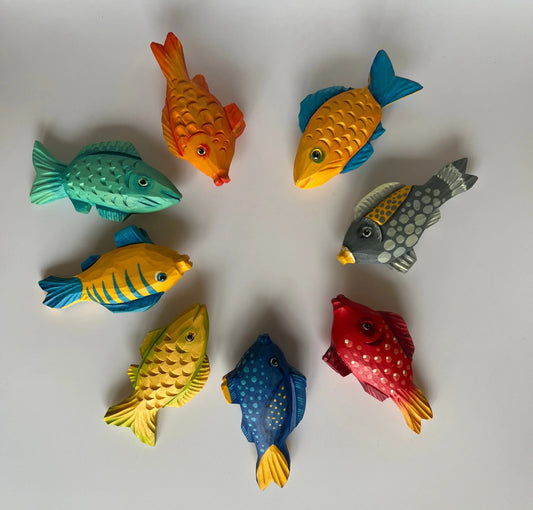 Hand Carved Wooden Fish For Creative Play And Learning - ToylandEU